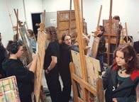 Zdjęcia z warsztatów rysunkowych u Aleksandra Konarzewskiego I 2026 r. - fot. Grzegorz Rusinek