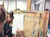 Zdjęcia z warsztatów rysunkowych u Aleksandra Konarzewskiego I 2026 r. - fot. Grzegorz Rusinek